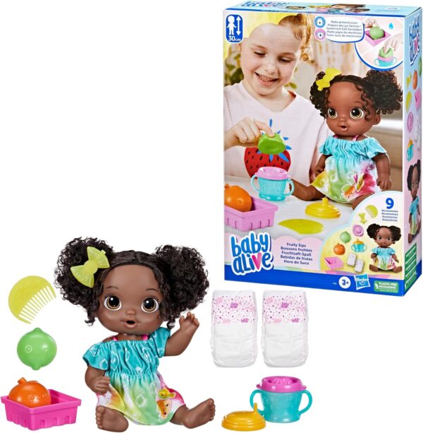 Лялька Baby Alive Hasbro Fruity Sips Doll, Lime, Toys - Зображення 2