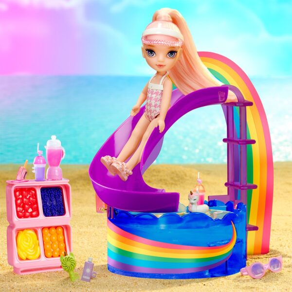 Ігровий набір з лялькою Rainbow High – Веселкове свято в басейні - Зображення 2