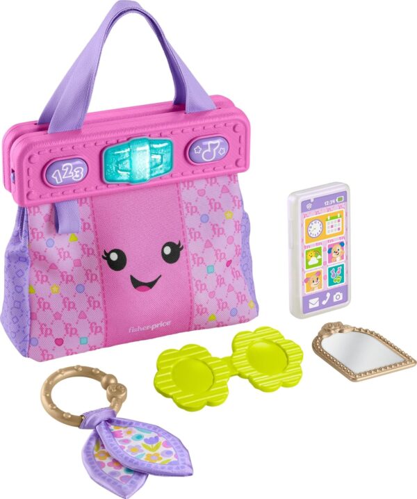 Інтерактивна іграшка сумочка Fisher-Price Baby Learning Toy Laugh and Learn Purse (HTW89) (англійська мова) - Зображення 2