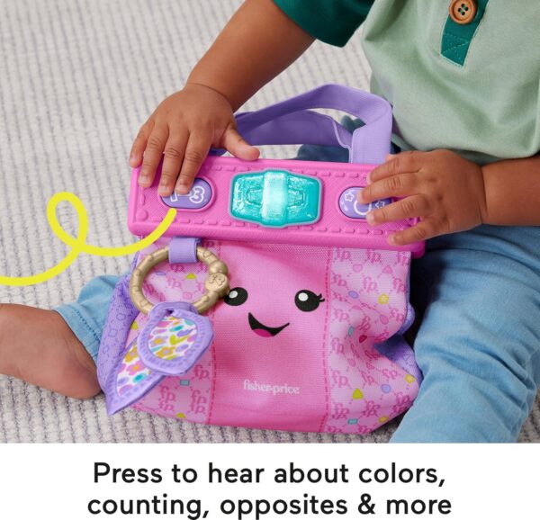 Інтерактивна іграшка сумочка Fisher-Price Baby Learning Toy Laugh and Learn Purse (HTW89) (англійська мова) - Зображення 5