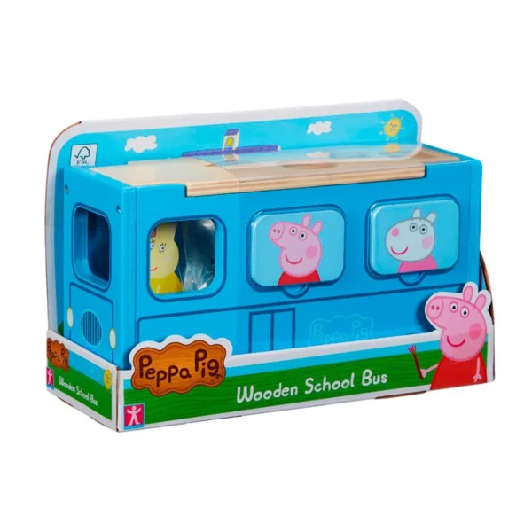 Дерев'яний ігровий набір-сортер Peppa - Шкільний автобус Пеппи - Зображення 5