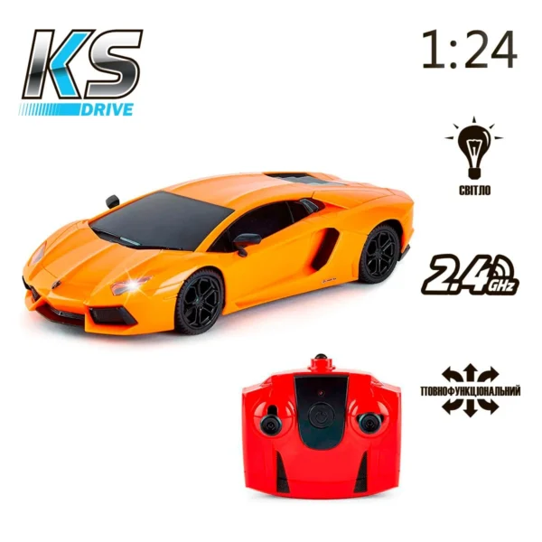 Автомобіль KS Drive на р/к - Lamborghini Aventador LP 700-4 (1:24, 2.4Ghz, оранжевий) - Зображення 6