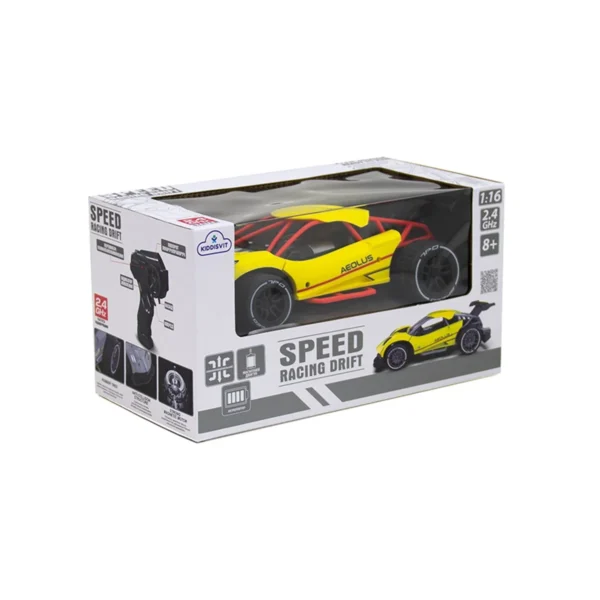 Автомобіль Speed racing drift з р/к – Aeolus (жовтий, 1:16) - Зображення 7
