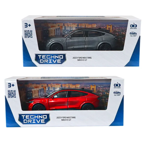 Автомодель - Ford Mustang Mach-E GT 2023 (червоний, сріблясто-сірий) - Зображення 7
