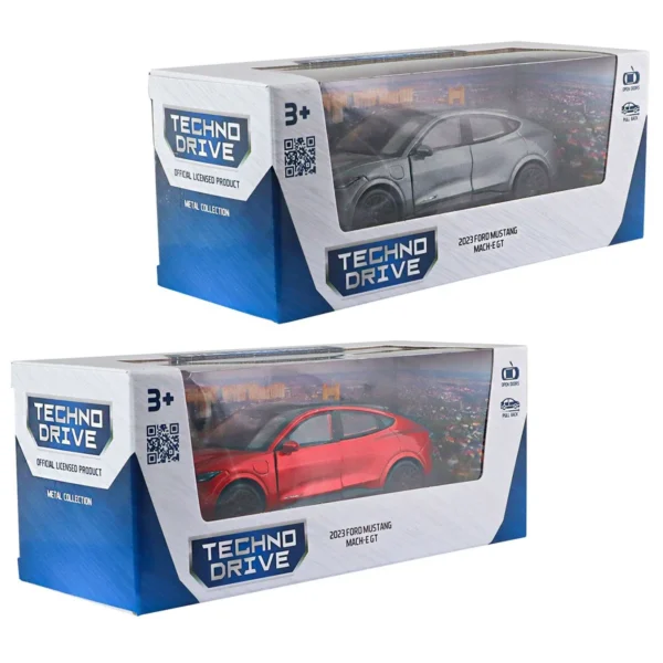 Автомодель - Ford Mustang Mach-E GT 2023 (червоний, сріблясто-сірий) - Зображення 8