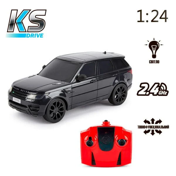 Автомобіль KS Drive на р/к - Land Range Rover Sport (1:24, 2.4Ghz, чорний) - Зображення 7