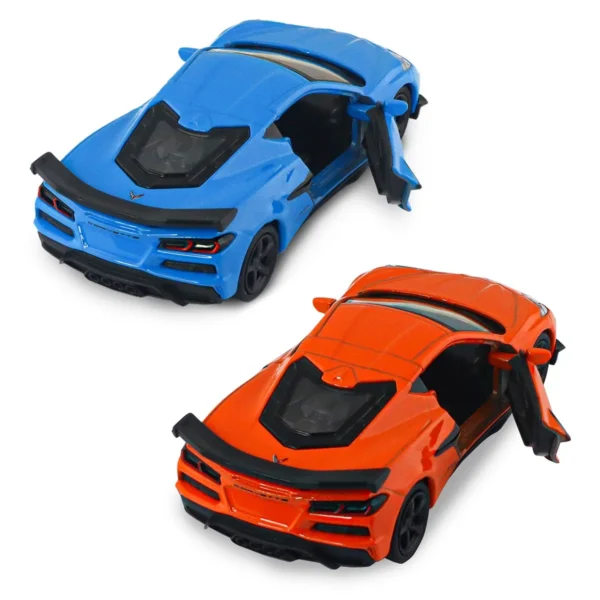 Автомодель - Chevrolet Corvette Z06 2023 (помаранчевий, світло-блакитний) - Зображення 4