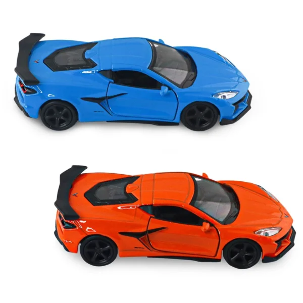 Автомодель - Chevrolet Corvette Z06 2023 (помаранчевий, світло-блакитний) - Зображення 13