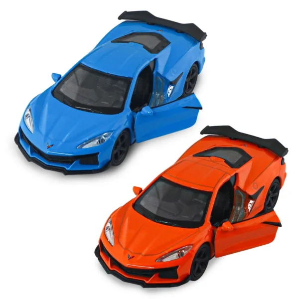 Автомодель - Chevrolet Corvette Z06 2023 (помаранчевий, світло-блакитний) - Зображення 16