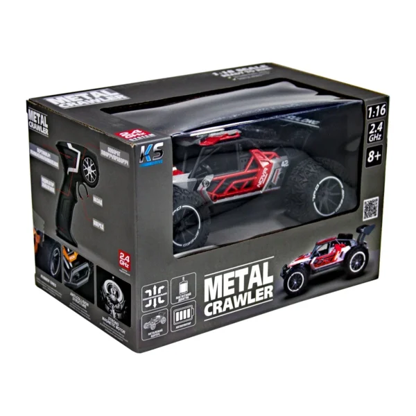 Автомобіль Metal Crawler з р/к – Nova (сіро-червоний, 1:16) - Зображення 12
