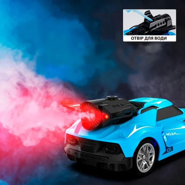 Автомобіль Spray Car на р/к – Sport (блакитний, 1:24, світло, функція туман) - Зображення 5