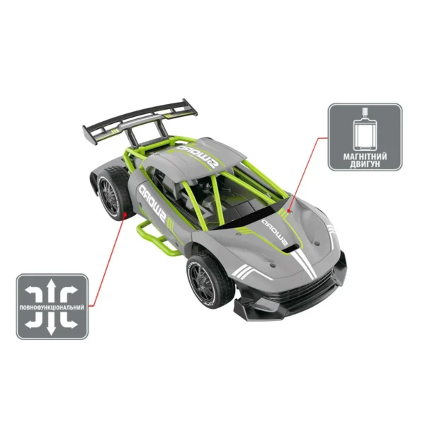 Автомобіль Speed racing driftr з р/к – Sword (сірий, 1:24) - Зображення 3