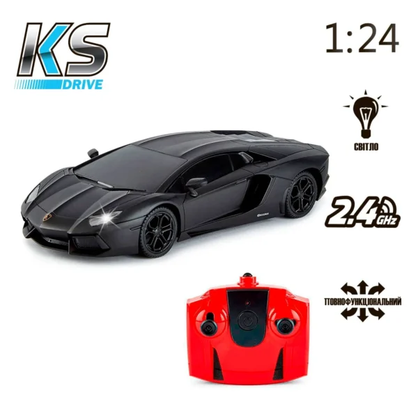 Автомобіль KS Drive на р/к - Lamborghini Aventador LP 700-4 (1:24, 2.4Ghz, чорний) - Зображення 6