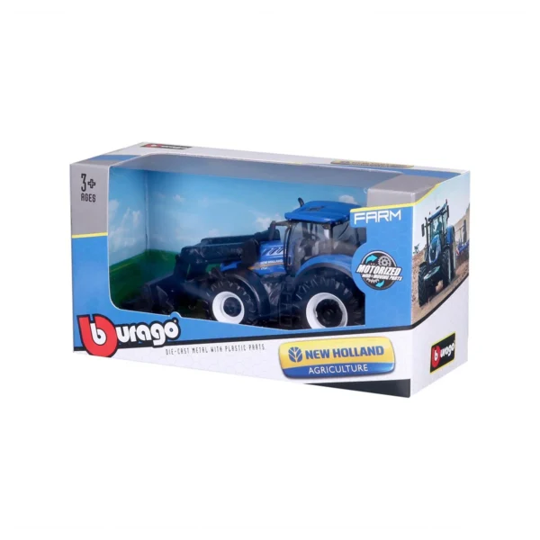 Автомодель серії Farm - Трактор NEW HOLLAND T7.315 з фронтальним навантажувачем (синій, 1:32) - Зображення 5