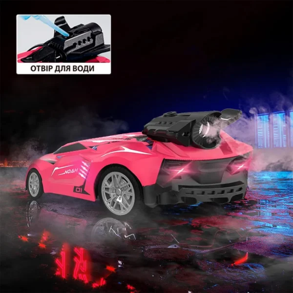Автомобіль Spray Car на р/к – Sport (рожевий, 1:24, туман) - Зображення 7