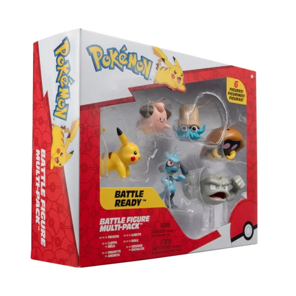 Набір ігрових фігурок Pokemon W7 - Пікачу, Клеффа, Ріолу, Геодуд, Оманайт, Кабуто - Зображення 2