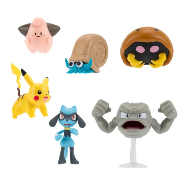 Набір ігрових фігурок Pokemon W7 - Пікачу, Клеффа, Ріолу, Геодуд, Оманайт, Кабуто - Зображення 3