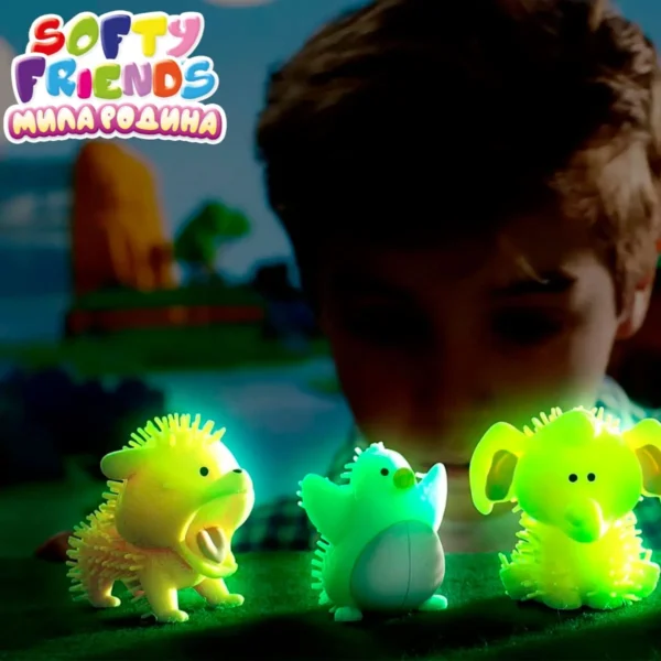 Дисплей стретч-іграшок у вигляді тварини серії «Softy friends» – Мила родина (12 шт.) - Зображення 9