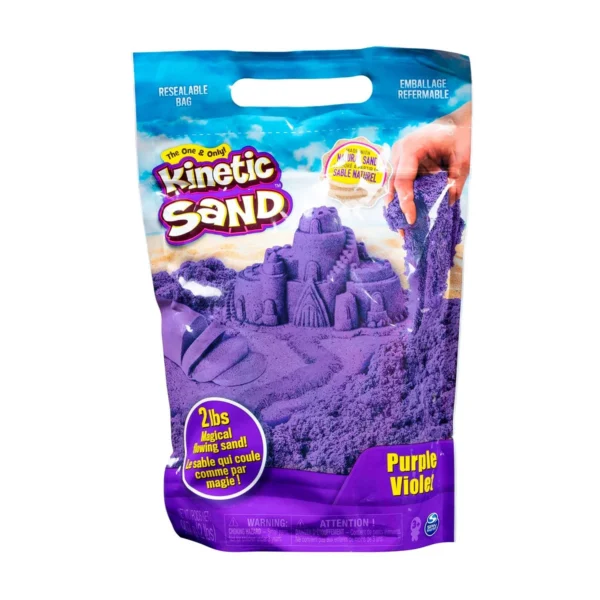 Пісок для дитячої творчості - KINETIC SAND COLOUR (фіолетовий, 907 g) - Зображення 2