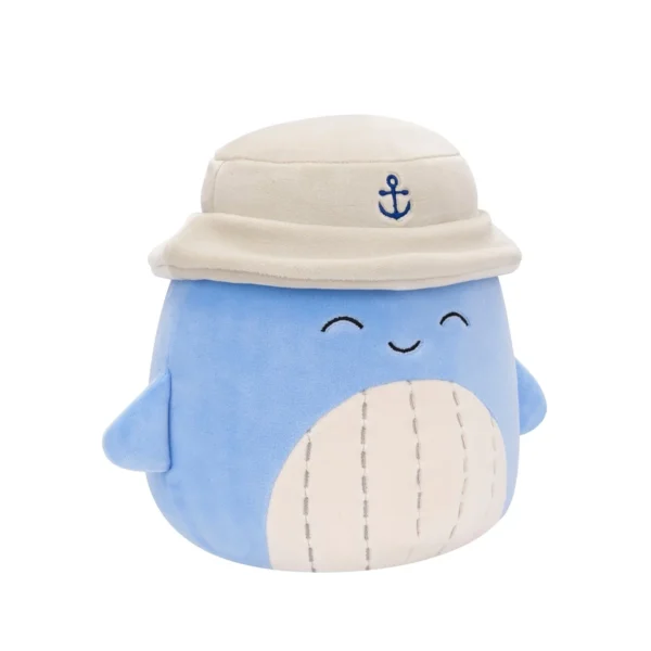 М'яка іграшка Squishmallows – Синій кит Самір у панамі (19 cm) - Зображення 6