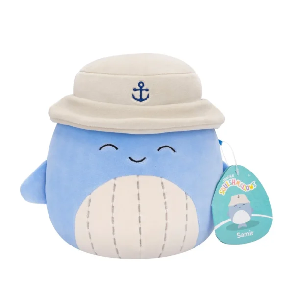 М'яка іграшка Squishmallows – Синій кит Самір у панамі (19 cm) - Зображення 7