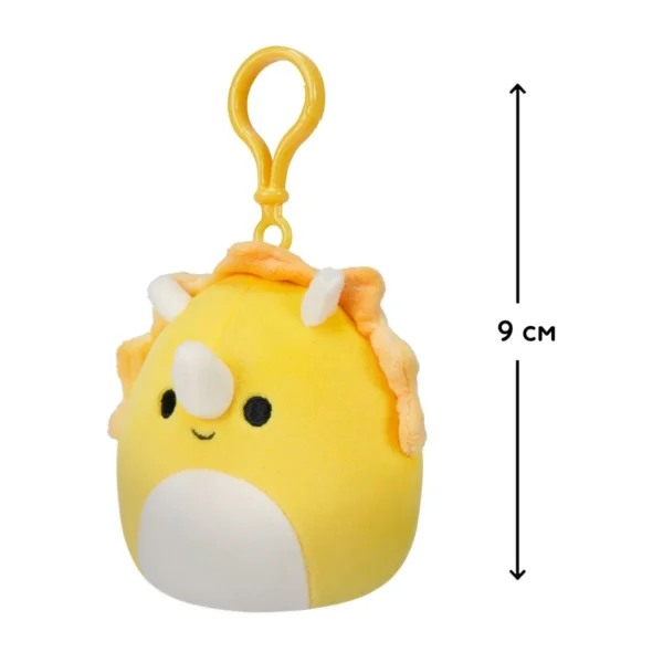 М'яка іграшка на кліпсі Squishmallows – Трицератопс (9 cm) - Зображення 2