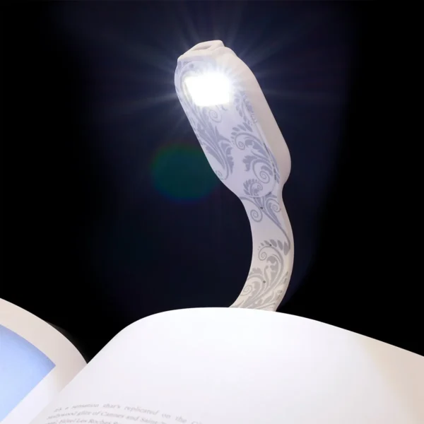 Закладка-ліхтарик Flexilight Rechargeable - Білі квіти - Зображення 6